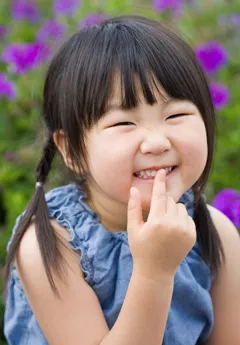 asian girl smiling