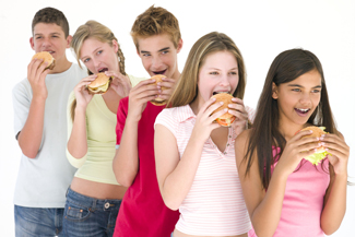 teens eating