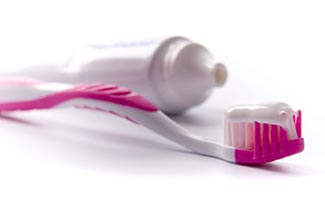 toothpaste & toothbrush