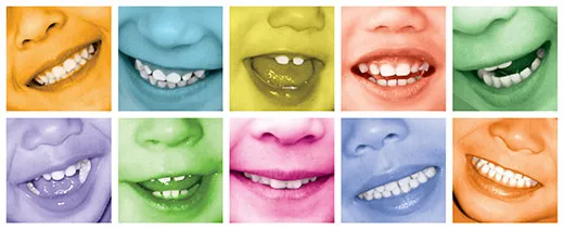 collage of pediatric smiles